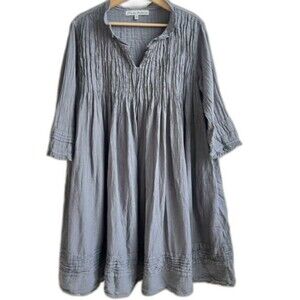 JP and Mattie Boho Frida Smocked Drop Waist Lagenlook Cottagecore Size M Dress